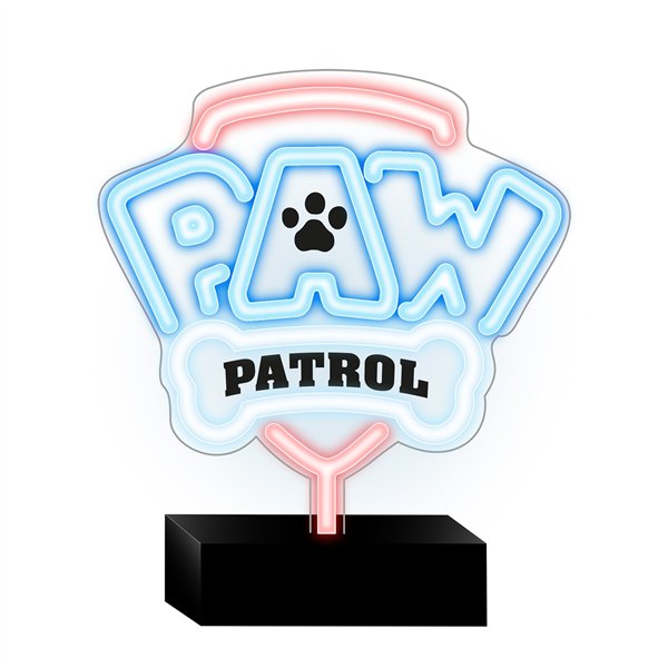 Neoninis LED žibintuvėlis ant stovo Paw Patrol - Logo OW-120146