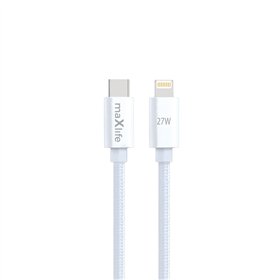 „Maxlife MXUC-12“ laidas USB-C - „Lightning“ 2,0 m 27W, baltas