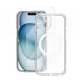Vmax set Mag case + glass 2,5D premium for Samsung Galaxy S25 Plus
