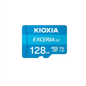 KIOXIA Memory Card 128GB microSD Exceria (gen 2) UHS I U3 V30 with adapter