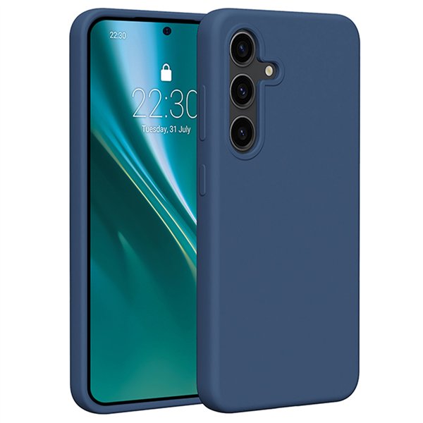 Etteri Silicone case for Samsung Galaxy S25 Plus dark blue