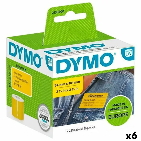 Printer Labels Dymo Label Writer Yellow 220 Pieces 54 x 7 mm (6 Units)