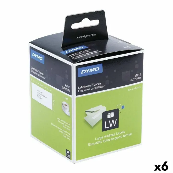 Etiketės spausdinimui Dymo 99012 LabelWriter™ 36 x 89 mm Balta Juoda