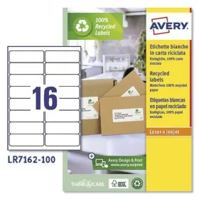 Sildiprinter Avery LR7162 Valge 100 Lehed 99,1 x 33,9 mm (5 Ühikut)