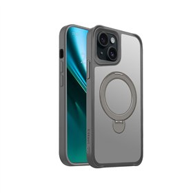 Etteri Matt Mag Ring dėklas, skirtas iPhone 15 6,1&quot pilkas