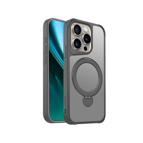 Etteri Matt Mag Ring suojakuori iPhone 15 Prolle 6,1&quot harmaa
