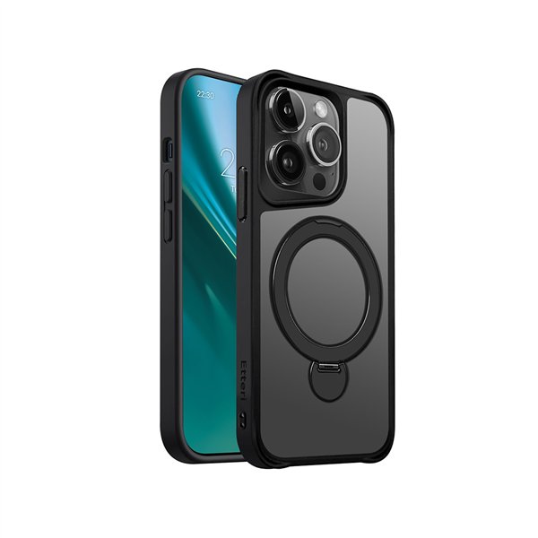 Etteri Matt Mag Ring case for iPhone 14 Pro 6,1&quot black