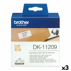 Этикетки для принтера Brother DK-11209 Черный/Белый 62 x 29 mm (3 штук)