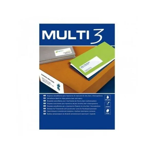 Клейкие этикетки MULTI 3   Белый ректо 500 Листья 105 x 48 mm