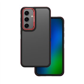 Чехол Crystal Black для Samsung Galaxy S25 красный