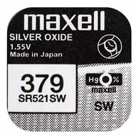 Mygtuko baterija Maxell SR521SW 379 1,55 V Šarminė diskinė baterija
