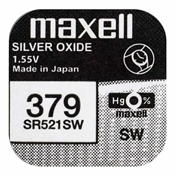 Mygtuko baterija Maxell SR521SW 379 1,55 V Šarminė diskinė baterija