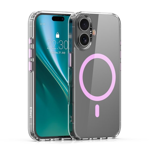Etteri Color Mag maciņš iPhone 16 Plus 6,7" rozā krāsā
