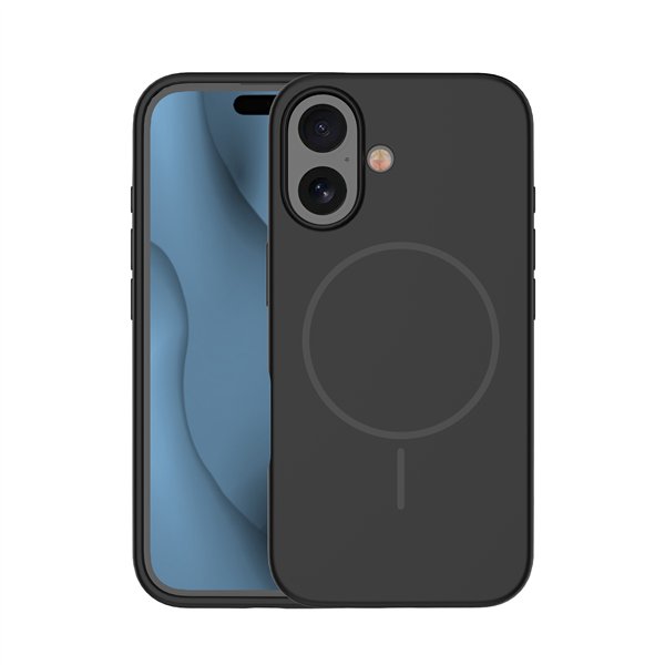 Silicone Thin Mag case for iPhone 16 6,1&quot black