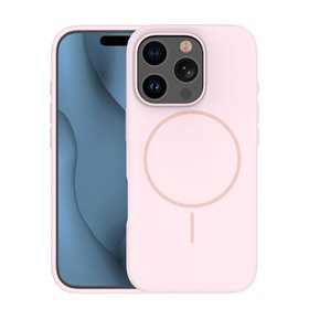 Silicone Thin Mag case for iPhone 14 6,1&quot light pink