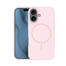 Silicone Thin Mag case for iPhone 16 6,1&quot light pink