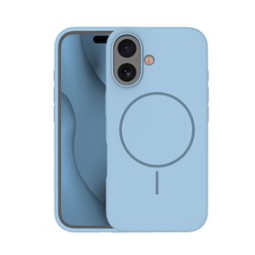 Silicone Thin Mag case for iPhone 16 Plus 6,7&quot light blue