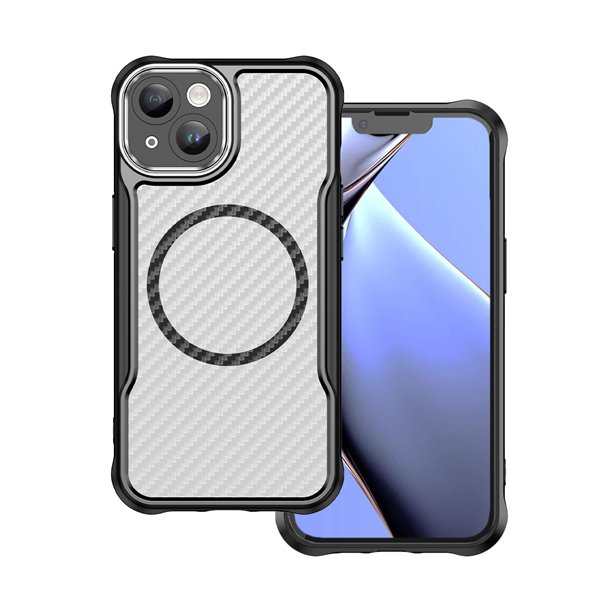 „Defender Carbon Mag“ dėklas, skirtas „iPhone 15 6,1“ (juodas)