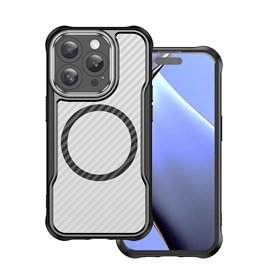 Defender Carbon Mag vāciņš iPhone 15 Pro 6,1" melns