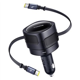 Baseus PD car charger 2x USB-C port 60W black