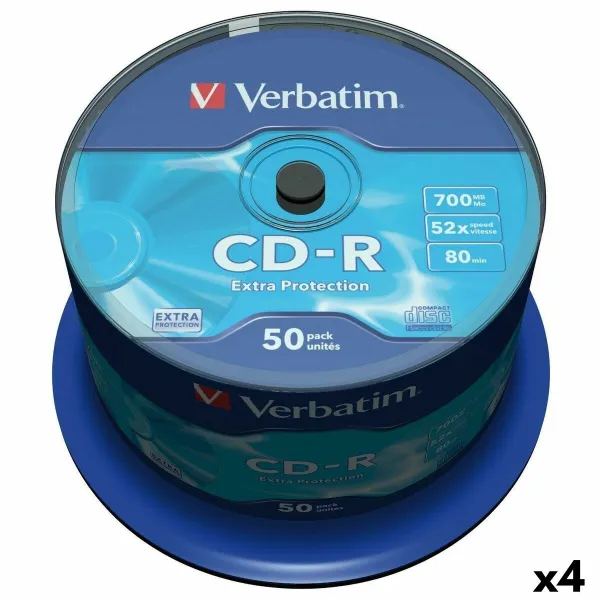 CD-R Verbatim Extra Protection 700 MB 52x 50 Предметы (4 штук)