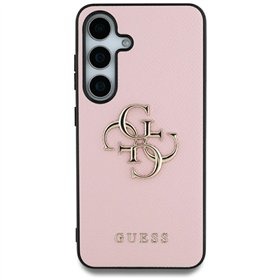Guess HC PU Grained Big 4G and Classic Logo case for Samsung Galaxy S25 Ultra pink
