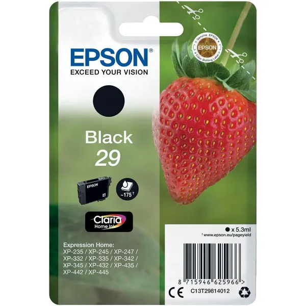 Originaalne Tindikassett Epson 29 XL Must (10 Ühikut)