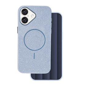 Glitter Thin Mag case for iPhone 16 6,1&quot blue