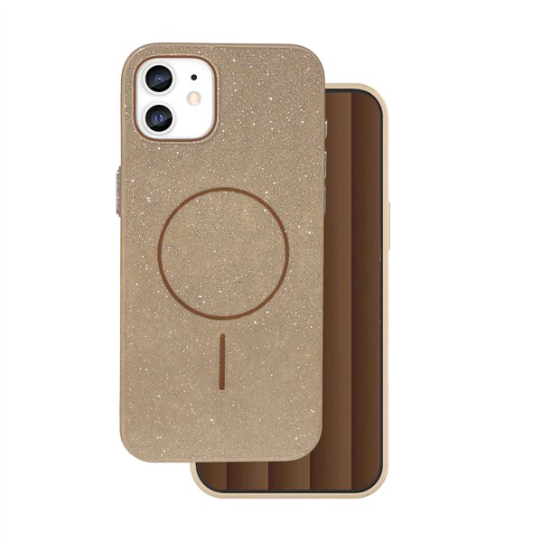 Glitter Thin Mag case for iPhone 11 brown