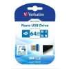 USB atmintukas Verbatim NANO STORE'N'STAY Mėlyna Juoda 64 GB (10 vnt.)