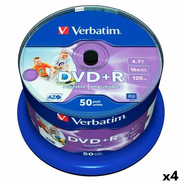 DVD+R Verbatim   4,7 GB 16x 50 Dalys (4 vnt.)