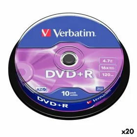 DVD+R Verbatim 4,7 GB 16x 10 Tükid, osad (20 Ühikut)