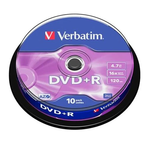 DVR + R Verbatim 4,7 GB 16x 10 Daudzums (20 gb.)