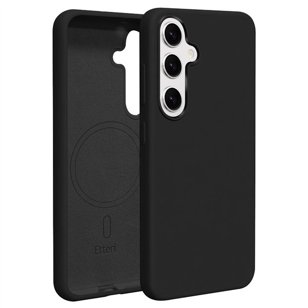 Etteri Silicone Mag case for Samsung Galaxy S25 black