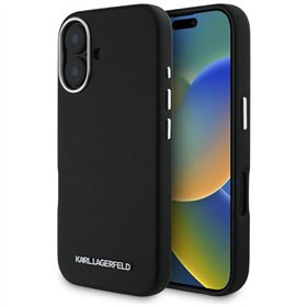 Karl Lagerfeld Hardcase MagSafe FW Saffiano Metal Logo case for iPhone 16 6,1&quot Black