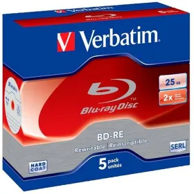 Blu-ray BD-RE Verbatim 25 GB 6x 5 Daudzums (10 gb.)