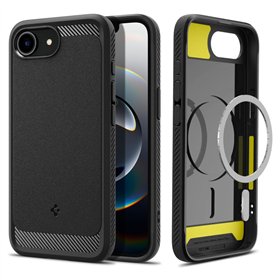 Spigen Rugged Armor Mag MagSafe case for iPhone 16E Matte Black