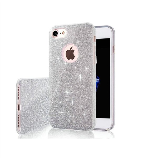Glitter 3in1 case for iPhone 16e silver