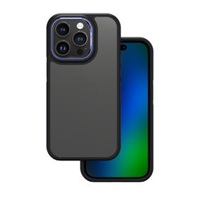 Kristāla melns iPhone 16e vāciņš, zils