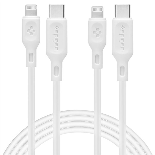 Spigen DuraSync MFi Lightning kabelis 2 gab., 100 cm, balts