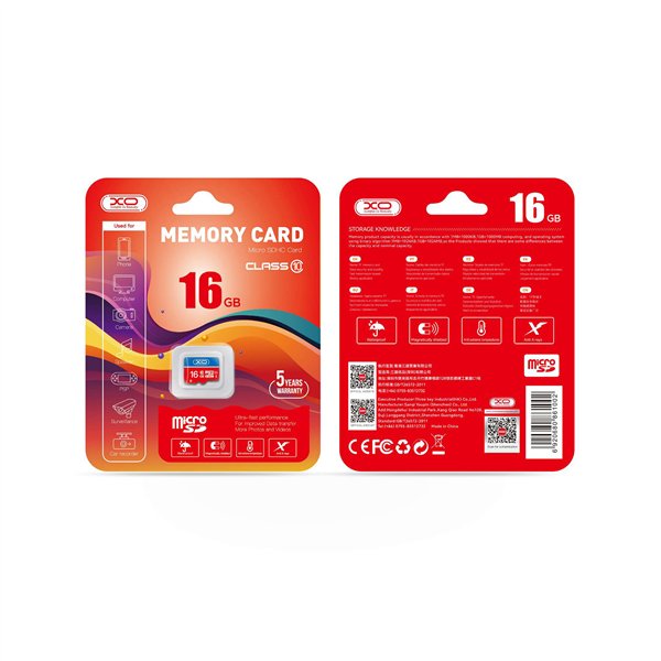 Карта памяти XO 16 ГБ microSDHC кл. 10