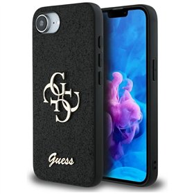 Guess HC Fixed Glitter Big 4G Case for iPhone 16e Black