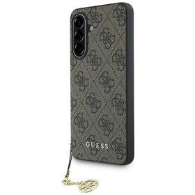 Guess HC PU 4G Charm -suojakuori Samsung Galaxy A36:lle, ruskea