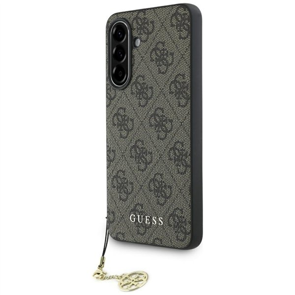 Guess HC PU 4G Charm maciņš Samsung Galaxy A36 tālrunim, brūns