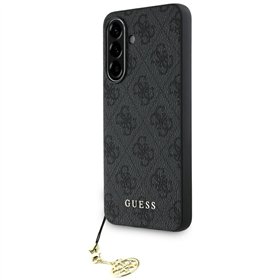 Guess HC PU 4G Charm -suojakuori Samsung Galaxy A56:lle, musta