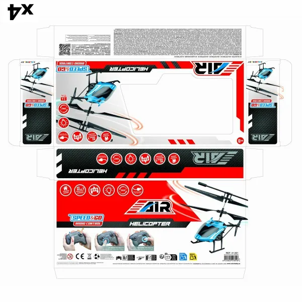 Raadiojuhitav helikopter Colorbaby (4 Ühikut)