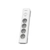 PHILIPS ilgintuvas nuo viršįtampių, 4 „Schuko“ lizdai, 2 m, 16 A, baltas