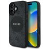 Чехол Guess HC MagSafe PU 4G Circle с классическим логотипом для iPhone 16, черный
