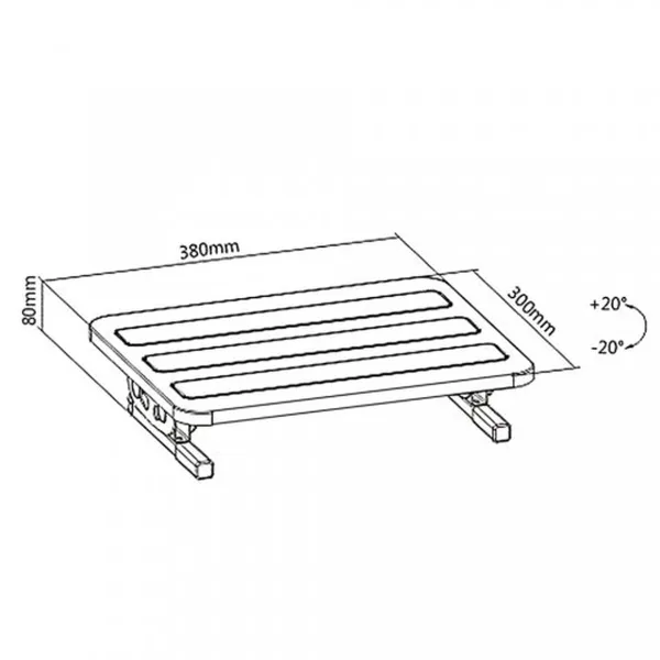 Atrama pėdoms MacLean MC-831 Juoda 30 cm