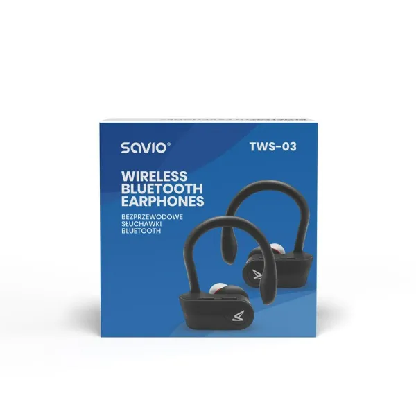 In-ear Bluetooth Headphones Savio TWS-03 Black Graphite